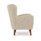 Sonie Accent Chair Beige Polyester Soft Cushions Tapered Brown Wood Legs By Casagear Home BM318523