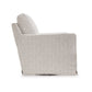 Neena Swivel Glider Accent Chair Light Gray Polyester Metal Base By Casagear Home BM318525