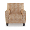 Heena Accent Chair Tan Brown Polyester Geometric Pattern Black Wood By Casagear Home BM318531