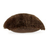 Throw Pillow Set of 4 20 Inch Faux Fur Polyester Plush Textured Brown By Casagear Home BM318539