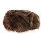 Throw Blanket Set of 3, Modern Soft Faux Fur Textured Brown Polyester By Casagear Home