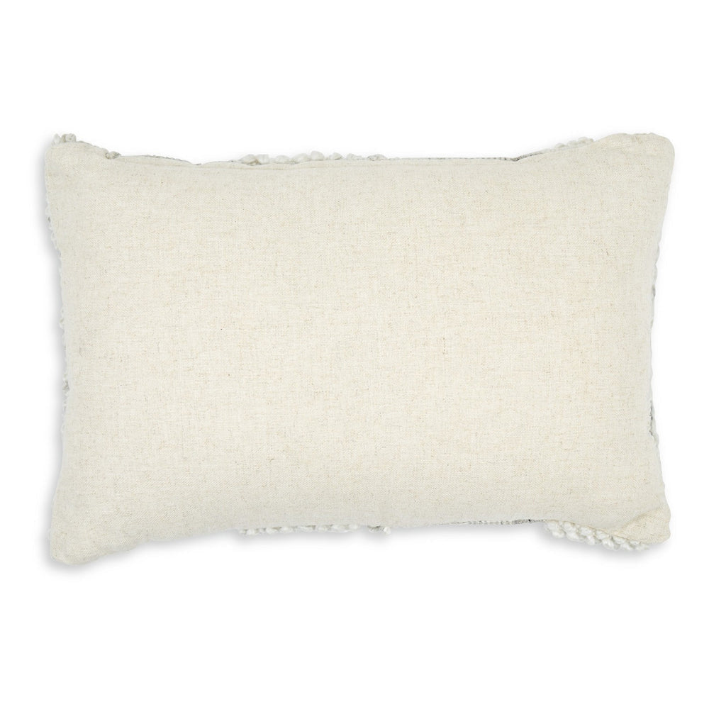 Lumbar Pillow Set of 4 14 x 22 Inch Polyester Handwoven Beige Cotton By Casagear Home BM318547