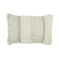 Lumbar Pillow Set of 4 14 x 22 Inch Polyester Handwoven Beige Cotton By Casagear Home BM318547