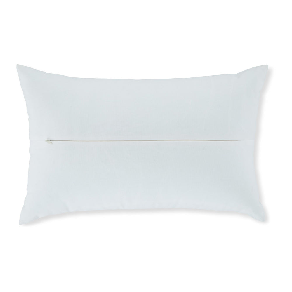 14 x 22 Lumbar Pillow Set of 4 Indoor Outdoor Stay Text White Black By Casagear Home BM318549