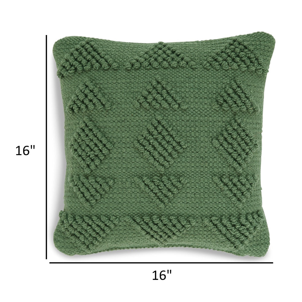 Dco Throw Pillow Set of 4 Indoor Outdoor Woven Geometric Design Green By Casagear Home BM318552