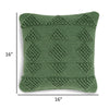 Dco Throw Pillow Set of 4 Indoor Outdoor Woven Geometric Design Green By Casagear Home BM318552