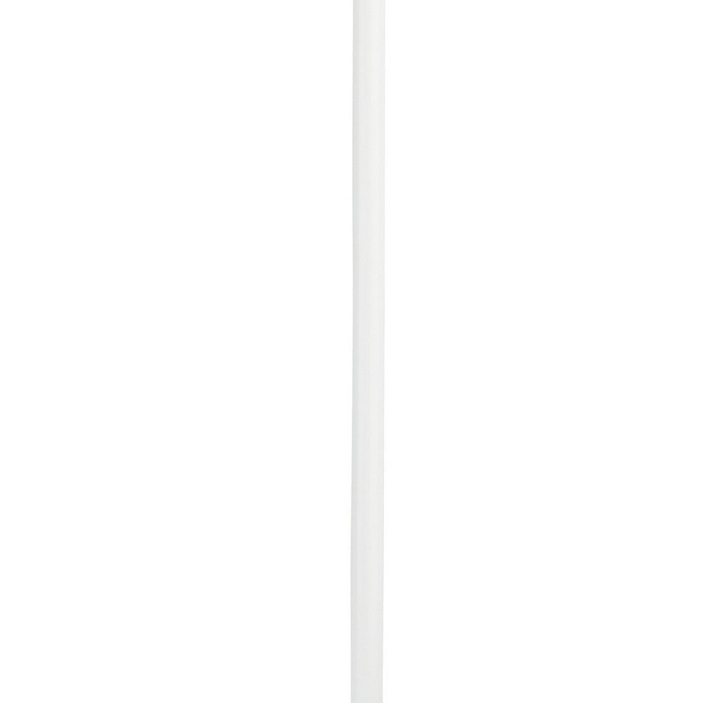 Colin 21 Inch Desk Lamp White Metal Frame Round Base USB Charging Port By Casagear Home BM318554