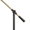 Steven 19 Inch Desk Lamp Adjustable Height and Direction Black Gold Metal By Casagear Home BM318556