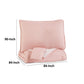 Maxie Full Size Comforter Set with Sham Pink White Polyester Polyfill By Casagear Home BM318563