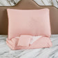 Maxie Full Size Comforter Set with Sham Pink White Polyester Polyfill By Casagear Home BM318563