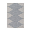 Adena 8 x 10 Area Rug, Indoor Outdoor, Hand Tufted Geometric White and Blue By Casagear Home