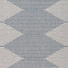 Adena 8 x 10 Area Rug Indoor Outdoor Hand Tufted Geometric White and Blue By Casagear Home BM318565