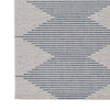 Adena 8 x 10 Area Rug Indoor Outdoor Hand Tufted Geometric White and Blue By Casagear Home BM318565