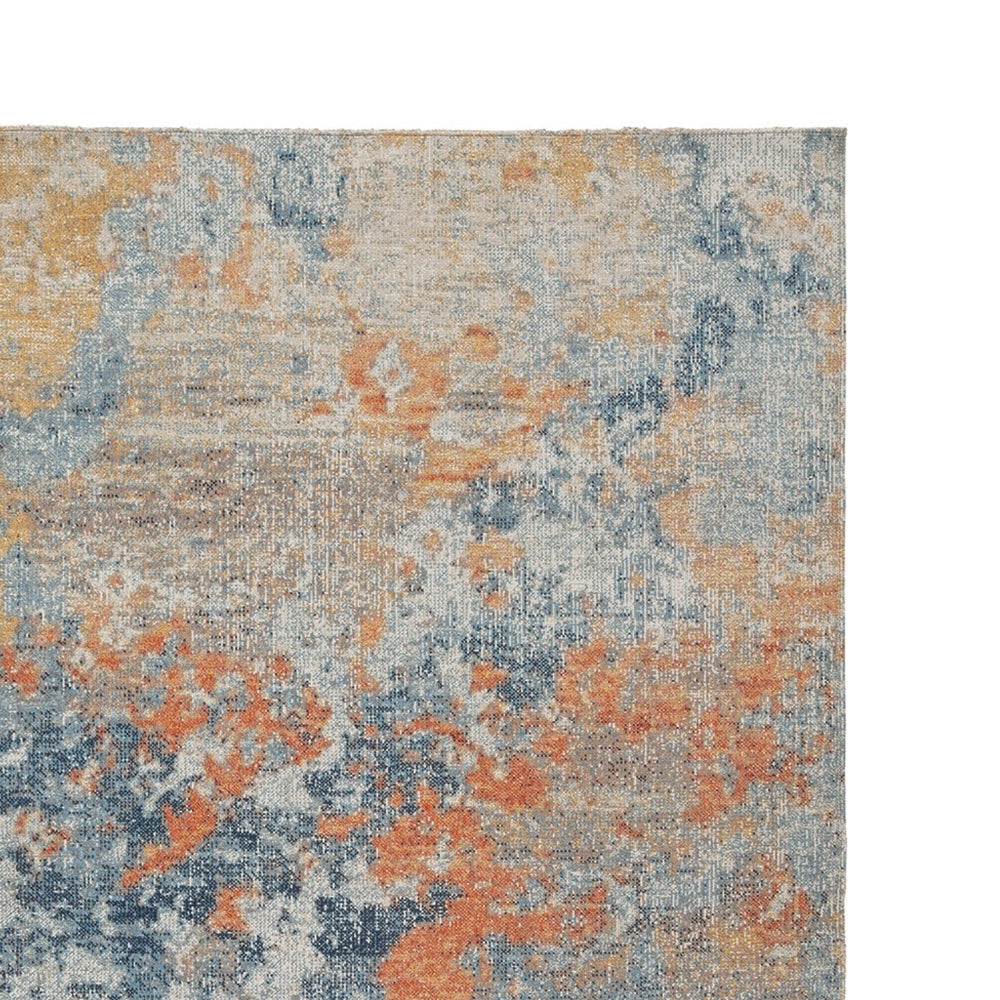 Allen 5 x 7 Area Rug Indoor Outdoor Bright Multicolor Abstract Polyester By Casagear Home BM318570