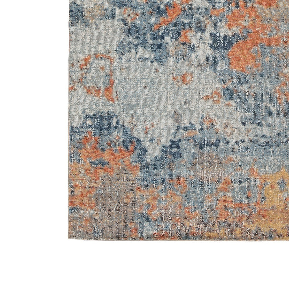 Allen 5 x 7 Area Rug Indoor Outdoor Bright Multicolor Abstract Polyester By Casagear Home BM318570