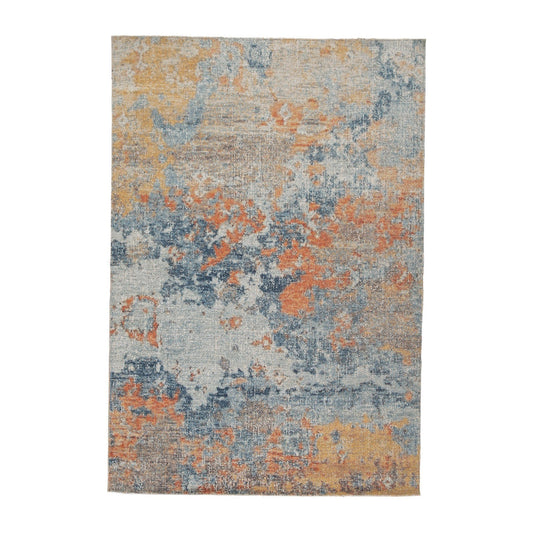 Allen 5 x 7 Area Rug, Indoor Outdoor, Bright Multicolor Abstract Polyester By Casagear Home