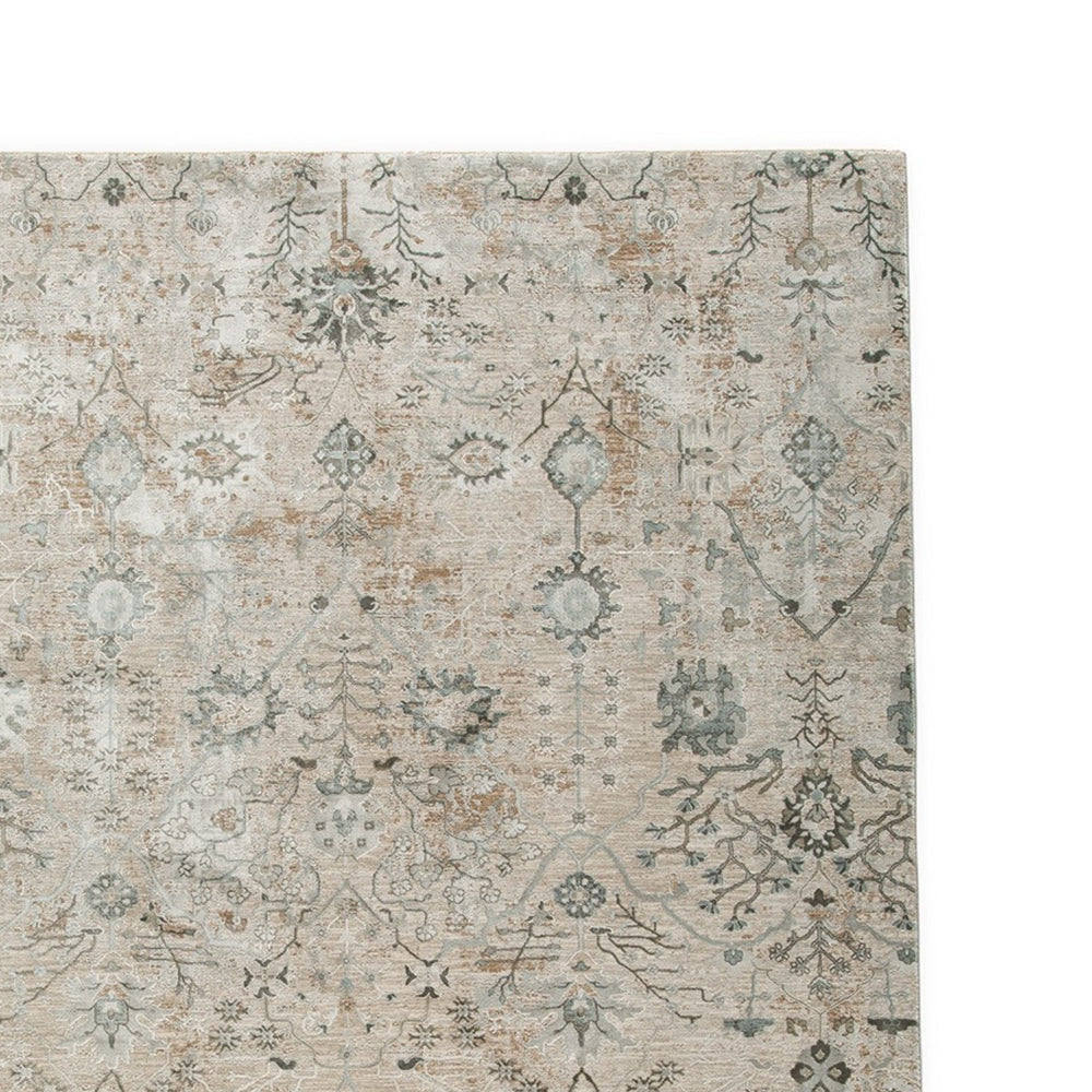 Sula 8 x 10 Area Rug Elegant Classic Neutral Abstract Polyester Cotton By Casagear Home BM318572