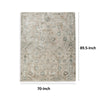 Sula 8 x 10 Area Rug Elegant Classic Neutral Abstract Polyester Cotton By Casagear Home BM318572