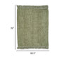 Emily Throw Blanket Set of 3 Textured Woven Knotted Fringe Green Polyester By Casagear Home BM318576