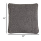 Toen 22 Inch Accent Pillow Set of 4 Indoor Outdoor Dark Gray Polyester By Casagear Home BM318580