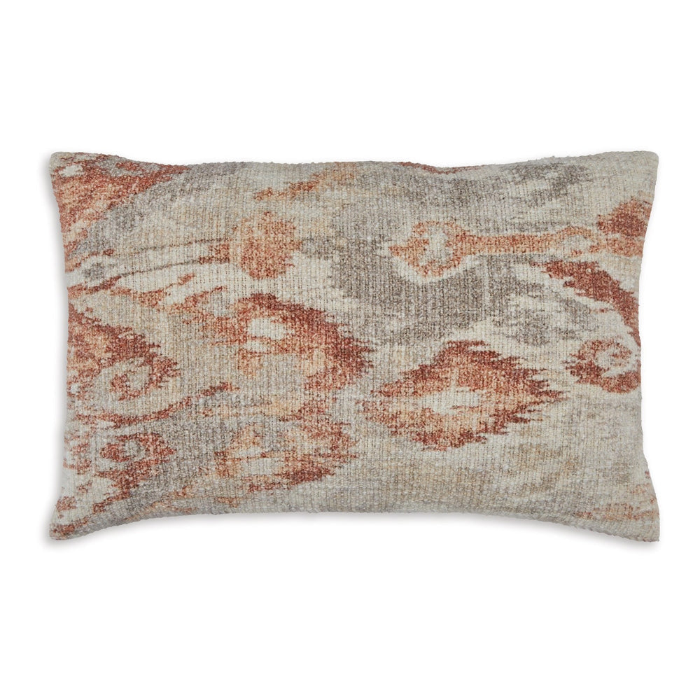 Vear 14 x 22 Lumbar Accent Pillow Set of 4 Woven Ikat Design Brown Ivory By Casagear Home BM318586