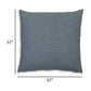 Ina 22 Inch Accent Throw Pillow Set of 4 Square Classic Blue Cotton Linen By Casagear Home BM318587