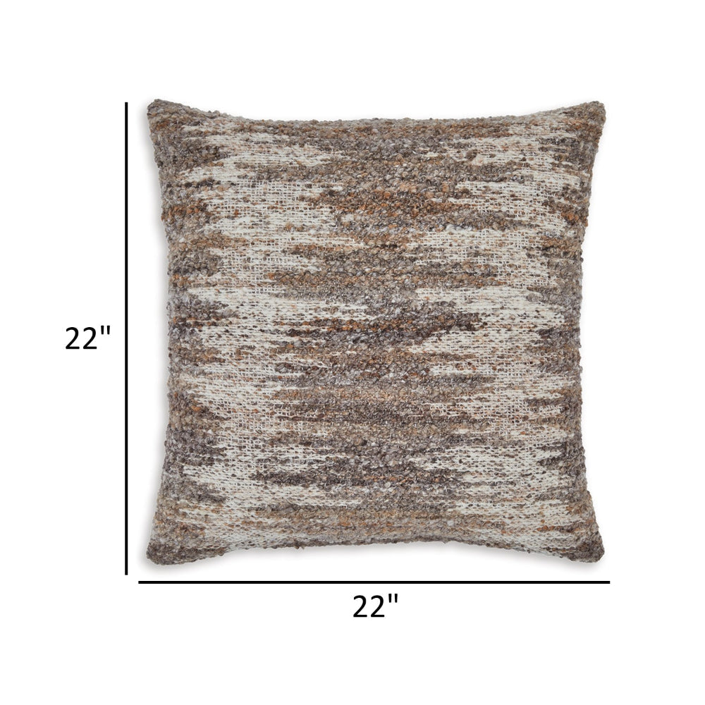 Nely 22 Inch Accent Pillow Set of 4 Handwoven Abstract Design Ivory Brown By Casagear Home BM318593