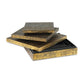 Lida Decorative Storage Box Set of 3 Wood and Brass Tone Metal Finish By Casagear Home BM318598