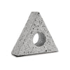 Sofy Triangle Sculpture Decor Set of 2, Black, White Marble Flecks, Cement By Casagear Home