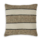 Fordy 20 Inch Decorative Throw Pillow Set of 4 Woven Stripes Ivory Tan By Casagear Home BM318617