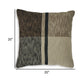 Tena 20 Inch Accent Pillow Set of 4 Square Plaid Pattern Tan Black White By Casagear Home BM318618