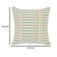 Tony 20 Inch Throw Pillow Set of 4 Striped Design White and Green Cotton By Casagear Home BM318621