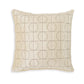 Kyla 22 Inch Accent Pillow Set of 4 Embroidered Geometric Pattern Cream By Casagear Home BM318622