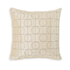 Kyla 22 Inch Accent Pillow Set of 4 Embroidered Geometric Pattern Cream By Casagear Home BM318622