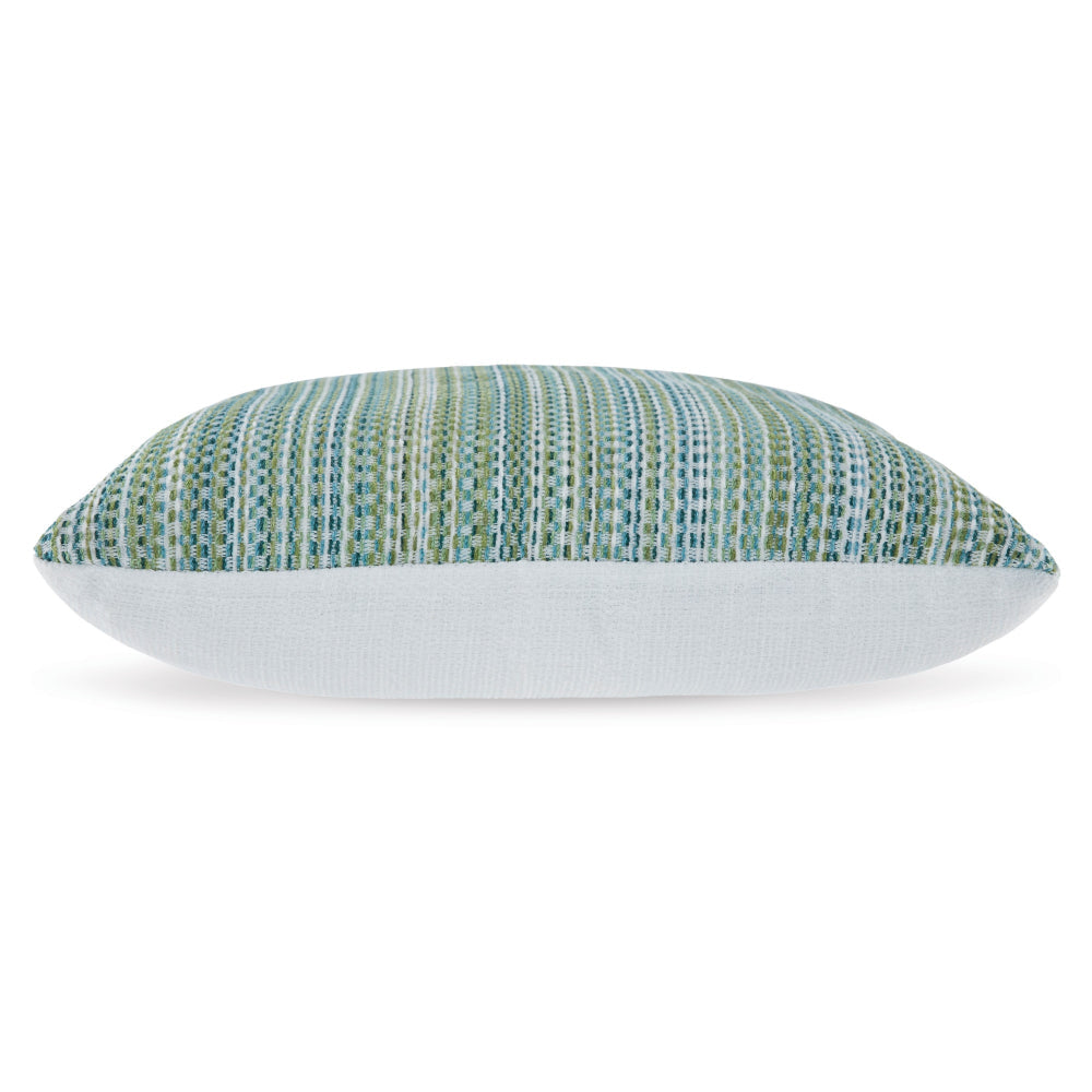 Meya 18 Inch Accent Pillow Set of 4 Indoor Outdoor Striped Green Acrylic By Casagear Home BM318624