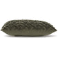 Lumbar Pillow Set of 4 14 x 22 Soft Cotton Diamond Tufted Gray Green By Casagear Home BM318634