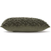 Lumbar Pillow Set of 4 14 x 22 Soft Cotton Diamond Tufted Gray Green By Casagear Home BM318634