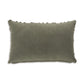 Lumbar Pillow Set of 4 14 x 22 Soft Cotton Diamond Tufted Gray Green By Casagear Home BM318634