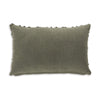 Lumbar Pillow Set of 4 14 x 22 Soft Cotton Diamond Tufted Gray Green By Casagear Home BM318634