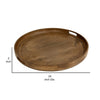 Bera Serving Tray 24 Inch Round 2 Handles Industrial Brown Gray Finish By Casagear Home BM318692