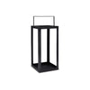 Iana Lantern, Decorative Farmhouse Cage Style, Handle, Black Metal By Casagear Home