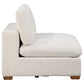 Lahe Modular Armless Sofa Chair Brown Tapered Legs Soft Ivory White By Casagear Home BM318709