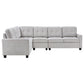 Seh 4 Piece Modular Sectional Sofa L Shaped Tufted Back Light Gray By Casagear Home BM318724