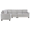 Seh 4 Piece Modular Sectional Sofa L Shaped Tufted Back Light Gray By Casagear Home BM318724