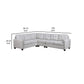 Seh 4 Piece Modular Sectional Sofa L Shaped Tufted Back Light Gray By Casagear Home BM318724