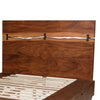 Zeko King Size Storage Bed Live Edge Panel Headboard Walnut Brown Wood By Casagear Home BM318725