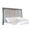 Ren King Size Bed Channel Tufted LED Panel Headboard Gray Upholstery By Casagear Home BM318744