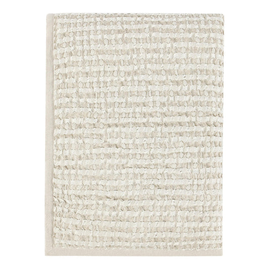 Cae Throw Blanket, Cotton, Woven Waffle Design, Belgian Flax Linen Beige By Casagear Home