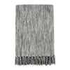 Avu Throw Blanket, Hand Woven Dimensional Texture, Fringed Cotton, Gray By Casagear Home