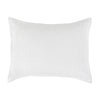 Irma 20 x 26 Standard Pillow Sham, Stitched Embroidered White Linen, Cotton By Casagear Home